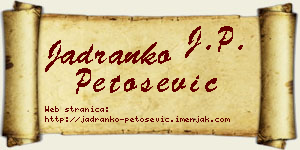Jadranko Petošević vizit kartica